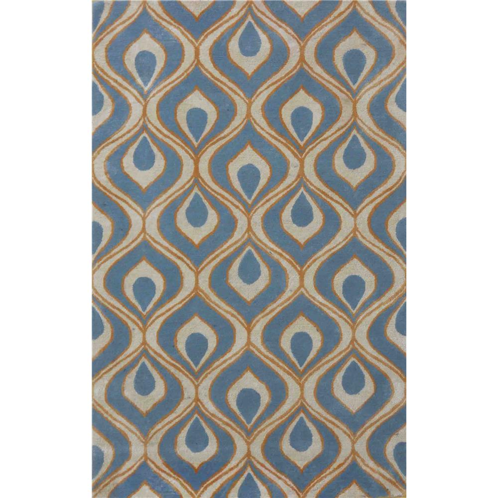 KAS 1019 Bob Mackie Home 8 Ft. X 11 Ft. Rectangle Rug in Blue